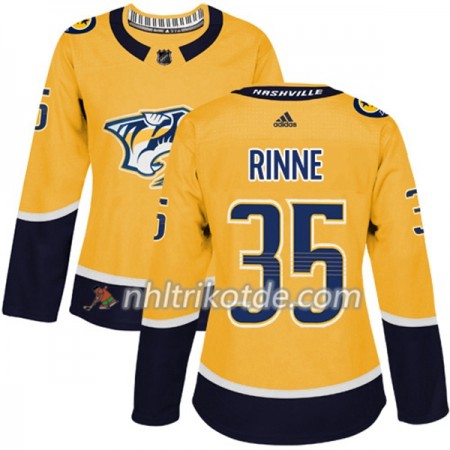 Nashville Predators Trikot Pekka Rinne 35 Adidas 2017-2018 Gold Authentic - Dame